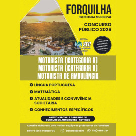 Forquilha -Ce 2026 Motorista Todas as categorias 