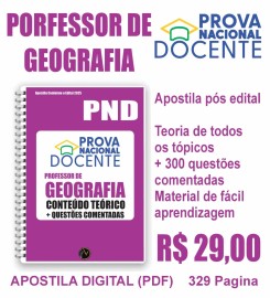Pdf Pnd  Prova Nacional docente  Prof. Geografia digital 
