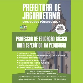 Jaguaretama-CE	Professor de Educao Bsica rea especifica  em Pedagogia 