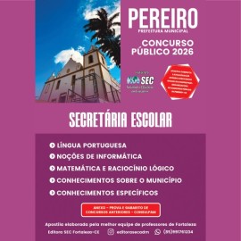 Pereiro -Ce 2026  Secret�rio Escolar 
