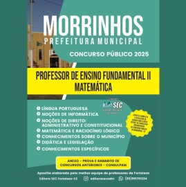 Morrinhos 2025 Professor de Ensino Fundamental l Matem�tica 
