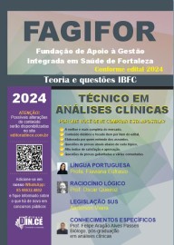    DISPONVEL para envio   tcnico em Anlises Clnicas - apostila FAGIFOR - Teoria e questes IBFC 2024