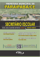 .SECRETRIO ESCOLAR - Apostila prefeitura de Paraipaba - Teoria e questes CETREDE - 2021- IMPRESSA