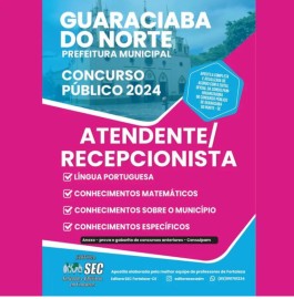 Guaraciaba do Norte-CE  Atendente Recepcionista 