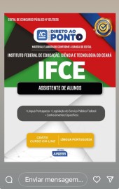Ifce  2026 Assistente de Aluno 