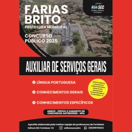 Farias Brito 2025 : Auxiliar de Servios gerais  