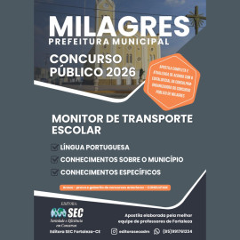 Milagres -Ce 2026 Monitor  de Transporte Escolar 
