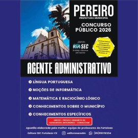 Pereiro -Ce. 2026 Agente Administrativo editora Sec 