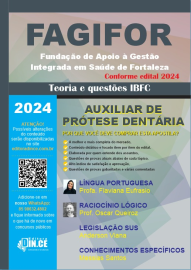 pdf Auxiliar de Prtese Dentria - apostila FAGIFOR - Teoria e questes IBFC 2024 digital