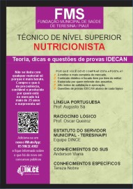 Nutricionista (Tcnico de Nvel Superior) apostila FMS Teresina - Teoria e questes IDECAN 2024