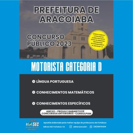 ARACOIABA 2023  MOTORISTA cat D 