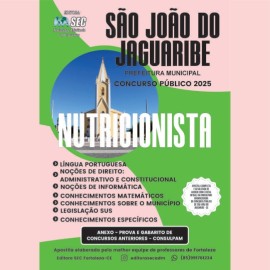 S�o Jo�o do Jaguaribe -Ce  Nutricionista edi��o 2025