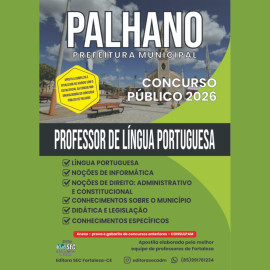 Palhano ce 2026. Prof . de L�ngua Portuguesa editora Sec 