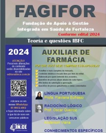 disponvel para envio   Auxiliar de Farmcia - apostila FAGIFOR - Teoria e questes 2024