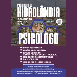 HIDROLANDIA- CE   Psiclogo 